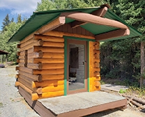 Storage, Tiny Home or Playhouse  Storage, Tiny Home or Playhouse Log Structure ready to move! 10'x7' inside, sits on 8'x16' deck & metal roof !!SOLD!!! _______________________